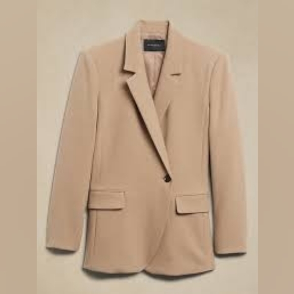 NWT BANANA REPUBLIC | $170 Double Weave Asymmetrical Blazer - Picture 5 of 5